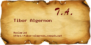 Tibor Algernon névjegykártya